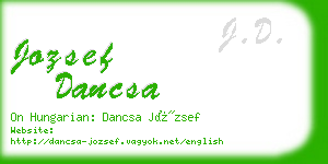 jozsef dancsa business card